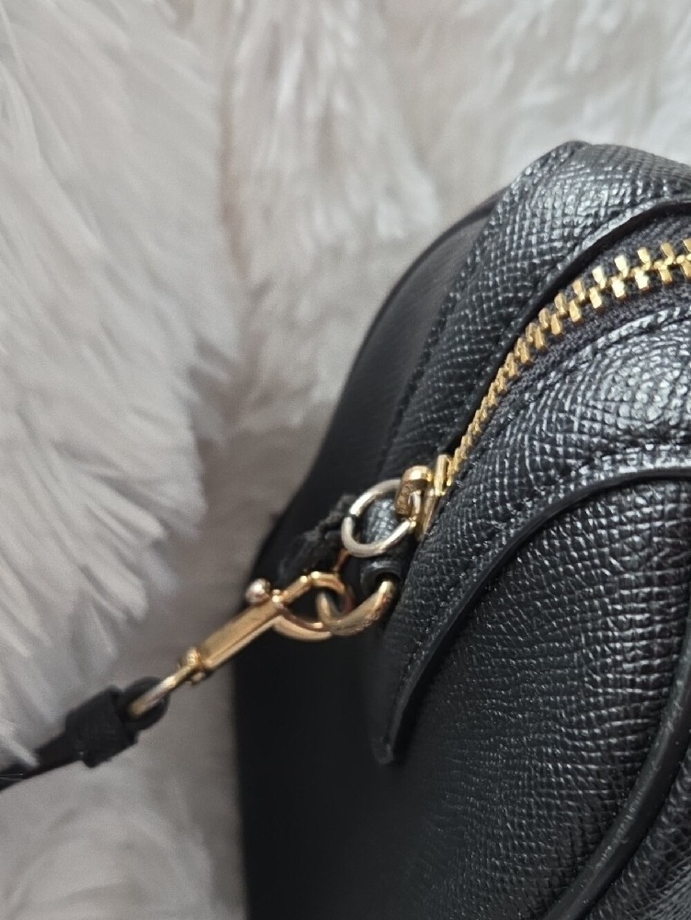 Coach Black Leather Mini Rowan with Gold-Tone Accents - Picture 3 of 9